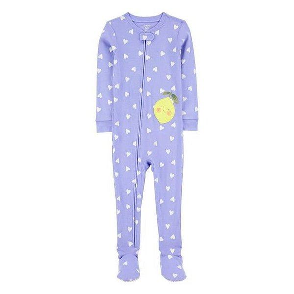 MACACÃO CARTER'S - CORAÇÃO ROXO - MENINA