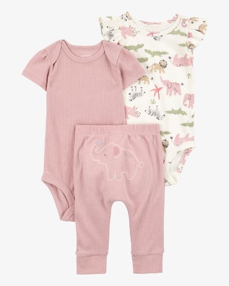 CONJUNTO 3 PEÇAS CARTER'S - SAFARI - MENINA