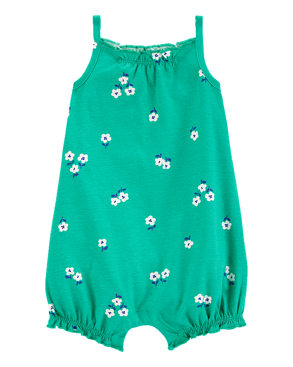 MACACÃO ROMPER CARTER'S - FLORAL VERDE - MENINA