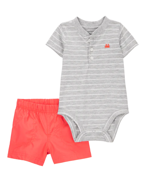CONJUNTO VERÃO 2 PEÇAS CARTER'S - CARANGUEJO -  MENINO