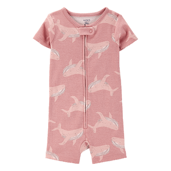 MACACÃO CURTO CARTER'S - BALEIAS - MENINA