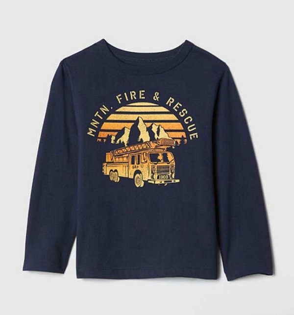 CAMISETA MANGA LONGA GAP - BOMBEIRO - MENINO