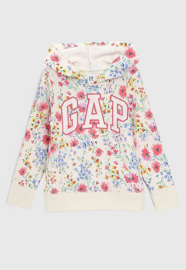 MOLETOM FLANELADO GAP KIDS - ROSA FLORAL - MENINA