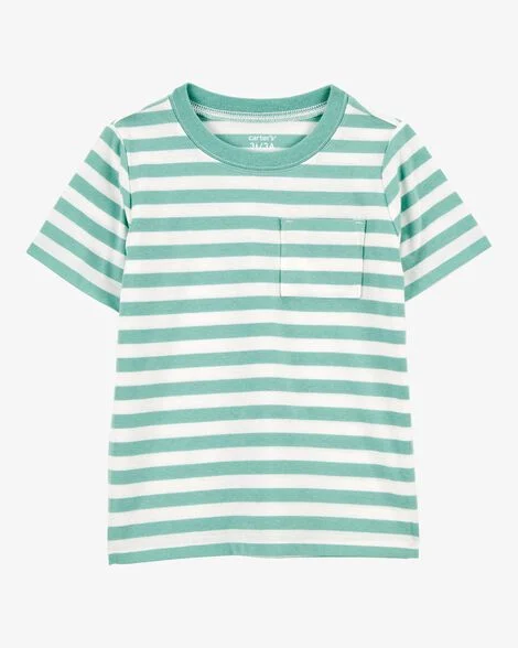 CAMISETA MANGA CURTA CARTER'S - LISTRADA VERDE - MENINO