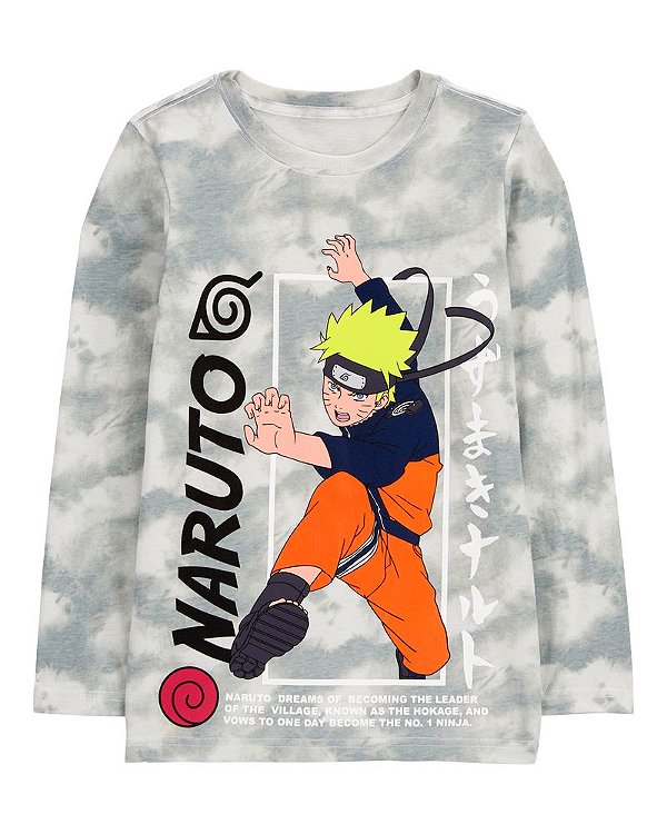 CAMISETA MANGA LONGA KIDS - NARUTO - MENINO