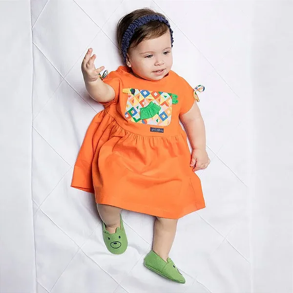 VESTIDO GREEN - PÁSSARO BLOCO - MENINA