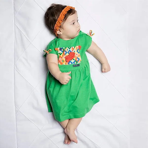 VESTIDO GREEN - PÁSSARO BLOCO - MENINA