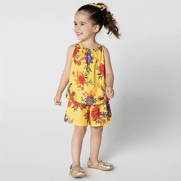 CONJUNTO VERÃO 2 PEÇAS GREEN KIDS - PARQUE - MENINA