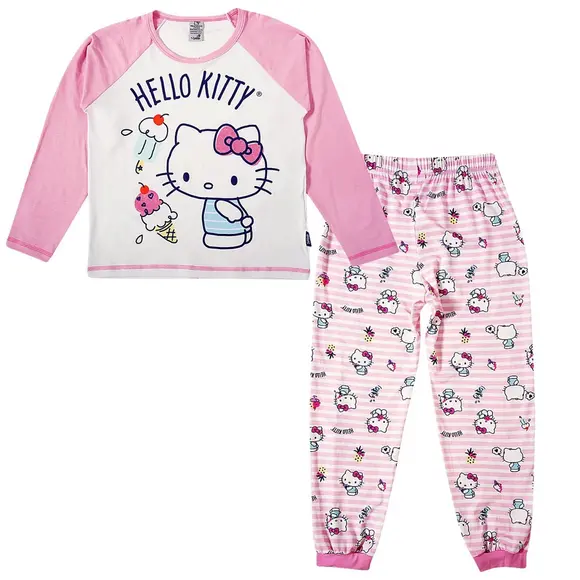 PIJAMA 2 PEÇAS TIP TOP KIDS - HELLO KITTY - MENINA