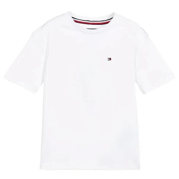 CAMISETA MANGA CURTA TOMMY HILFINGER - BRANCA BÁSICA - MASCULINA