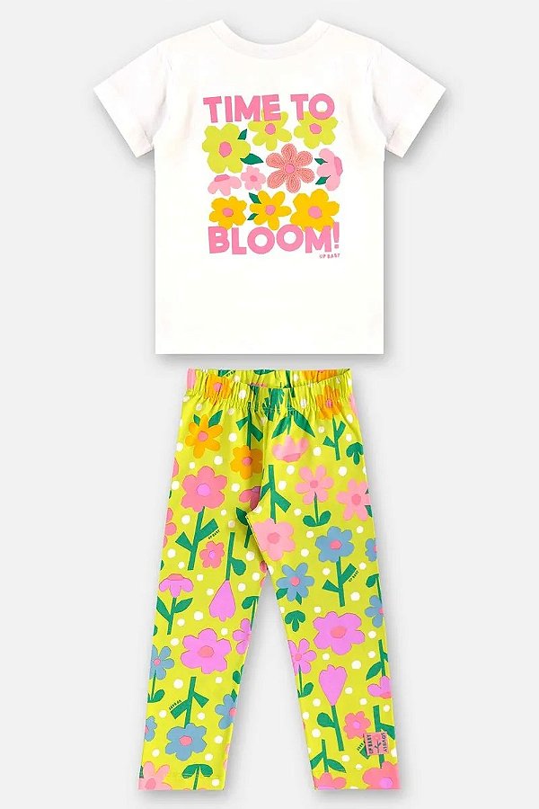 CONJUNTO 2 PEÇAS UP BABY KIDS - FLORZINHAS - MENINA