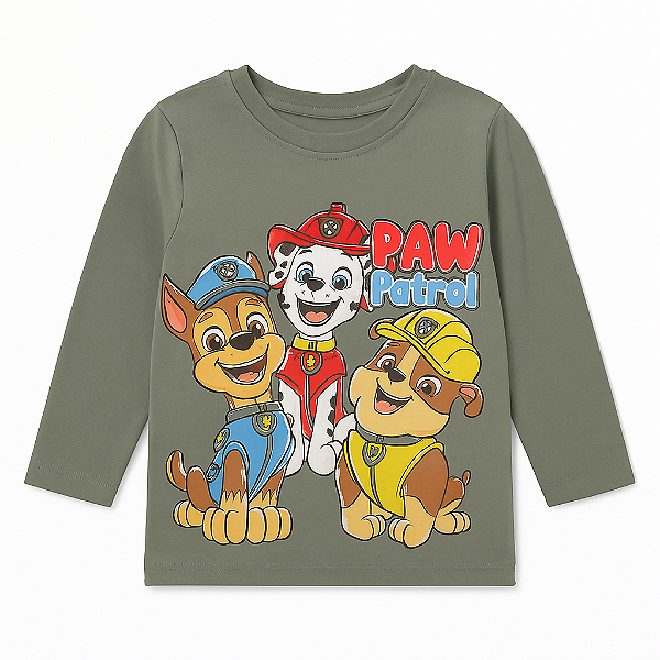 CAMISETA MANGA LONGA PRIMARK - PATRULHA CANINA - MENINO