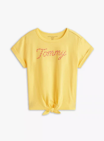 CAMISETA MANGA CURTA TOMMY HILFIGER KIDS - AMARELA - MENINA