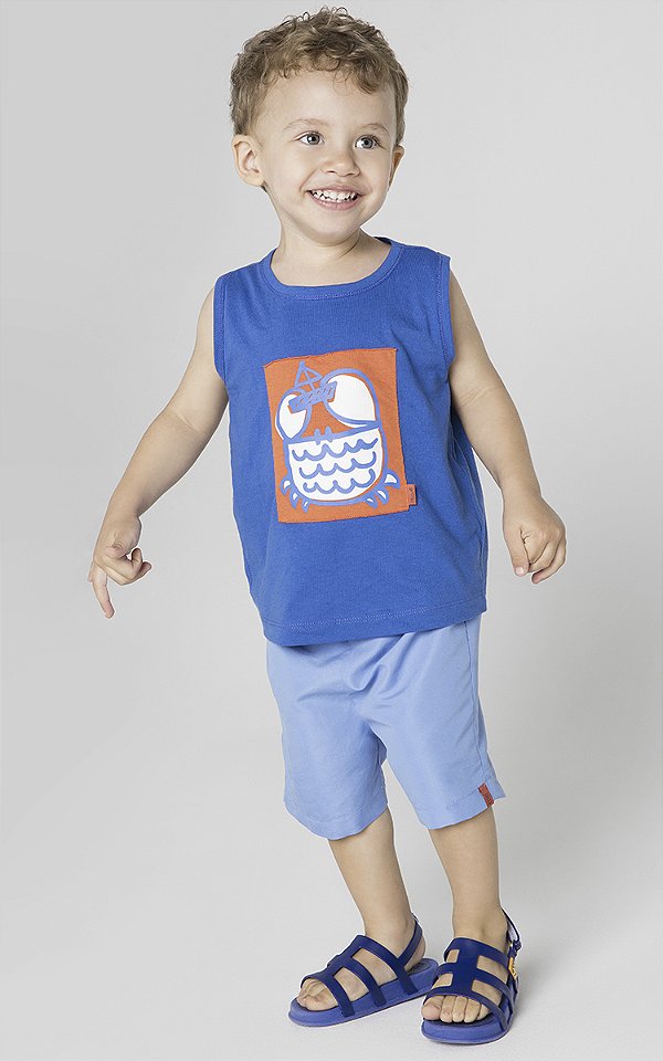 CONJUNTO VERÃO 2 PEÇAS GREEN KIDS - GIRAFA - MENINO