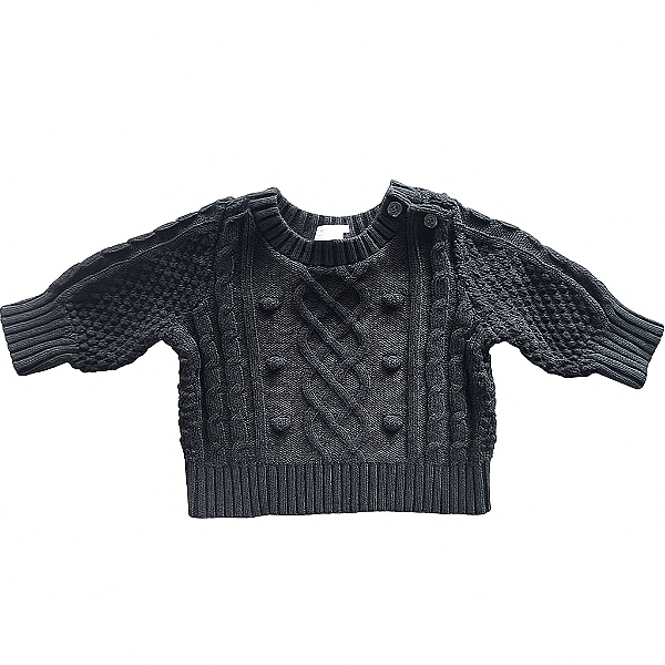 BLUSA GAP BABY TRICÔ - PRETA - UNISSEX