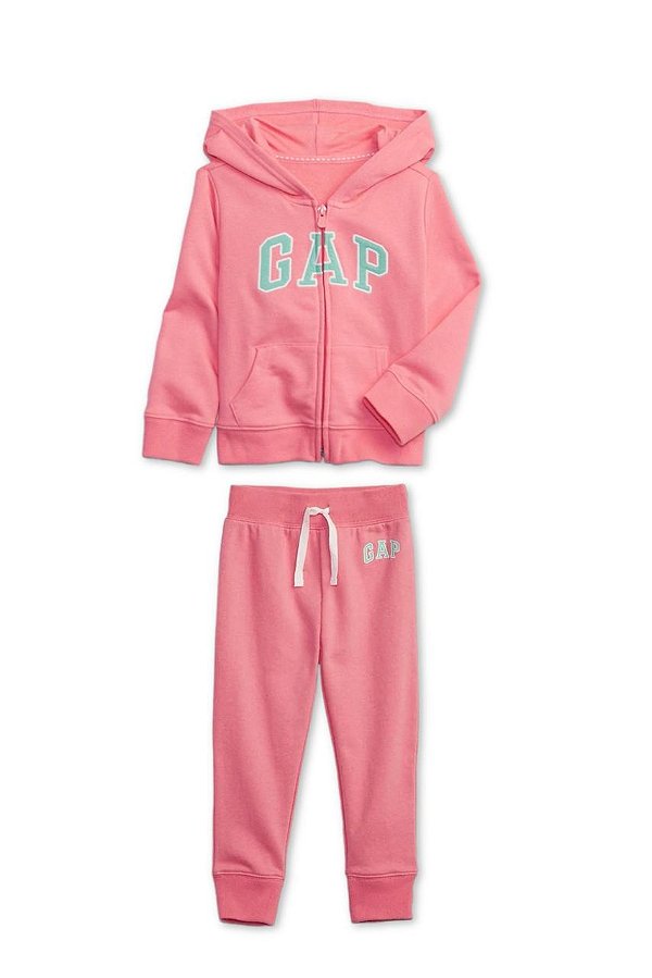 CONJUNTO FLANELADO 2 PEÇAS GAP - ROSA E VERDE - MENINA