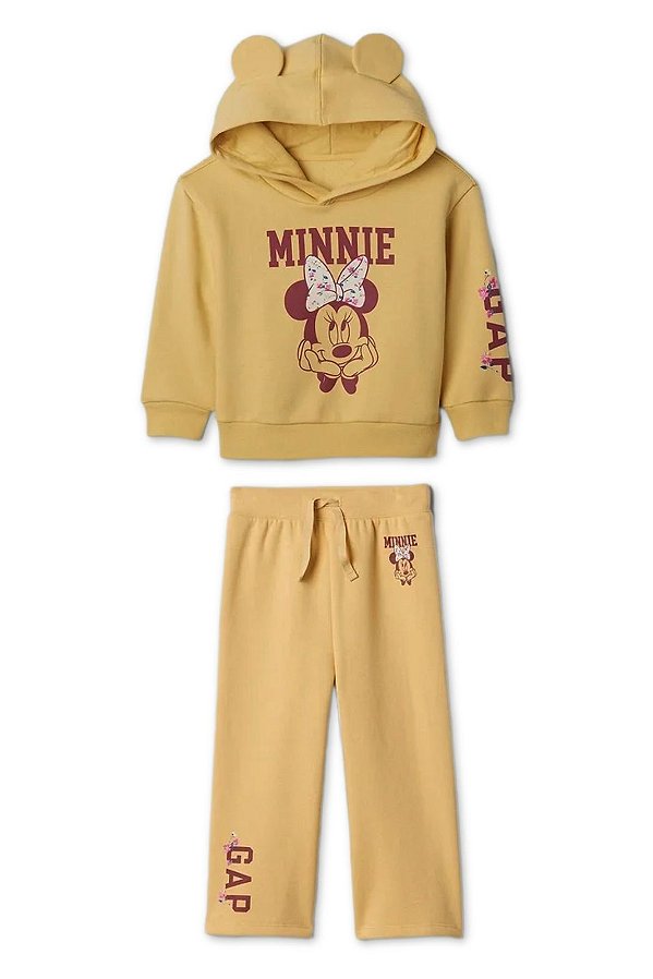 CONJUNTO FLANELADO 2 PEÇAS GAP - MINNIE AMARELA - MENINA