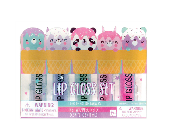 KIT 5 GLOSS COM GLITTER - SWEET ANIMAL