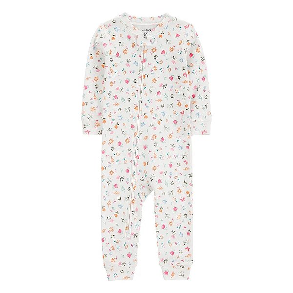 MACACÃO CARTER'S - FLORAL BRANCO - MENINA