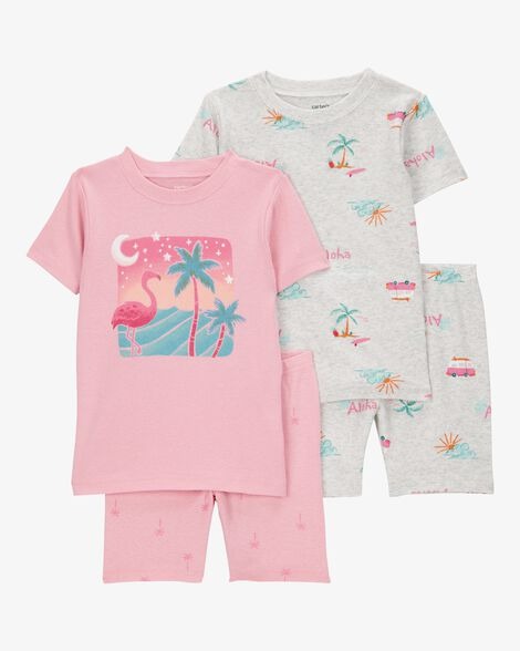 PIJAMA 4 PEÇAS CARTER'S - FLAMINGO - MENINA