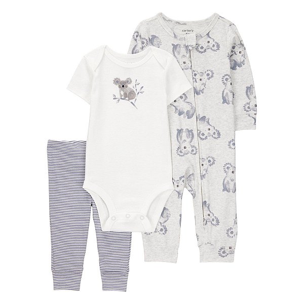 CONJUNTO 3 PEÇAS CARTER'S - COALA - UNISSEX