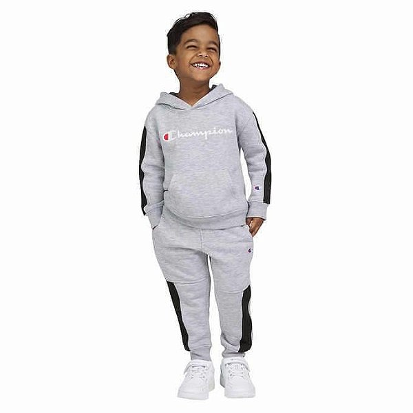 CONJUNTO MOLETOM 2 PEÇAS CHAMPION - CINZA - MENINO