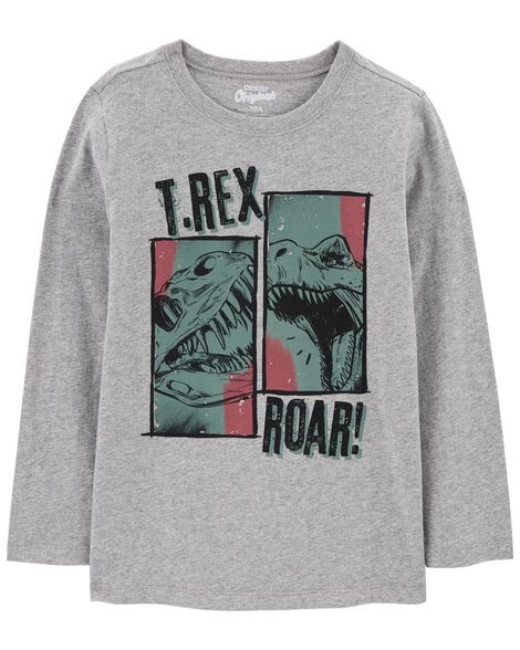 CAMISETA MANGA LONGA OSHKOSH - T-REX ROAR - MENINO