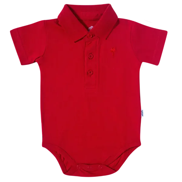 BODY MANGA CURTA TIP TOP - VERMELHO - MENINO