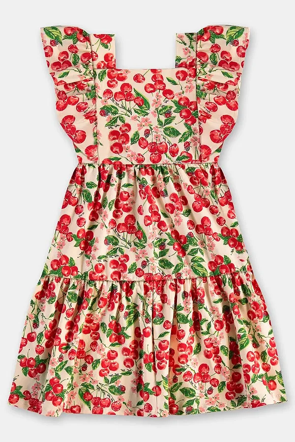 VESTIDO MIDI UP BABY KIDS - CEREJAS - MENINA