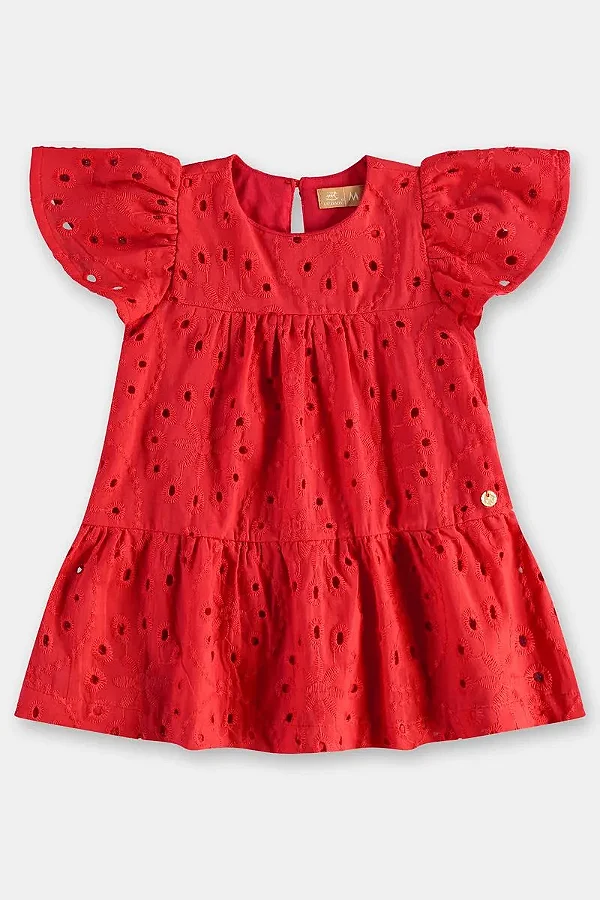 VESTIDO UP BABY - LAISE VERMELHO - MENINA
