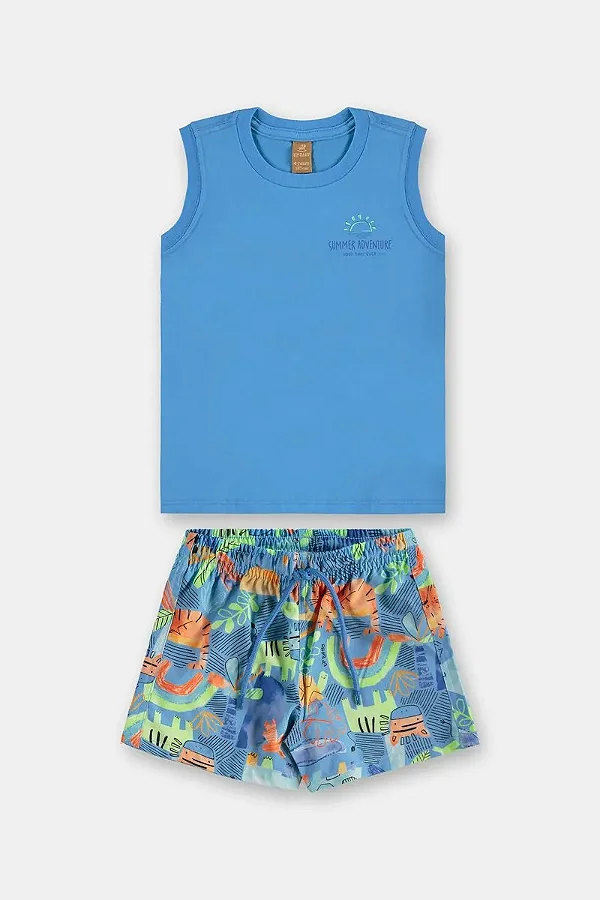 CONJUNTO VERÃO 2 PEÇAS UP BABY - SUMMER ADVENTURE - MENINO