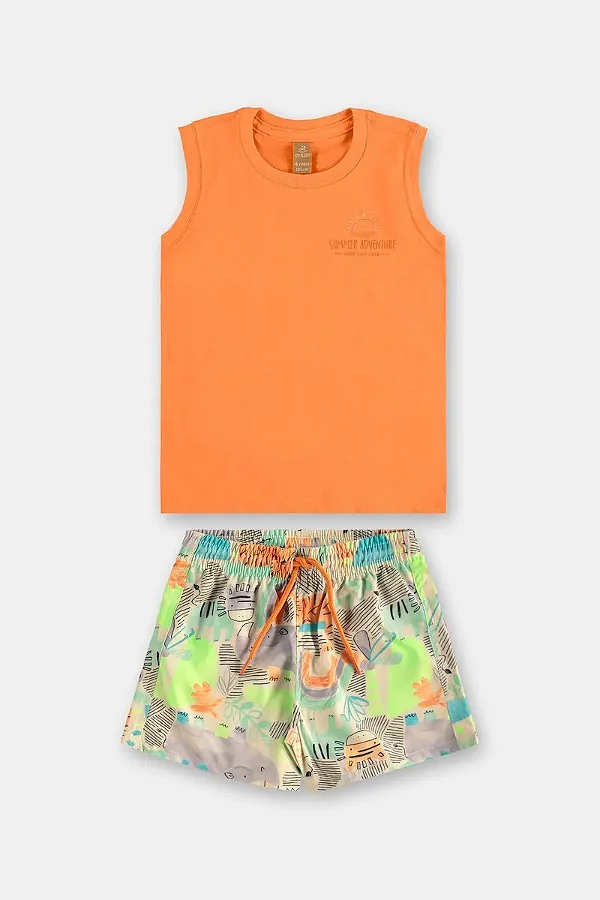CONJUNTO VERÃO 2 PEÇAS UP BABY - SUMMER ADVENTURE - MENINO