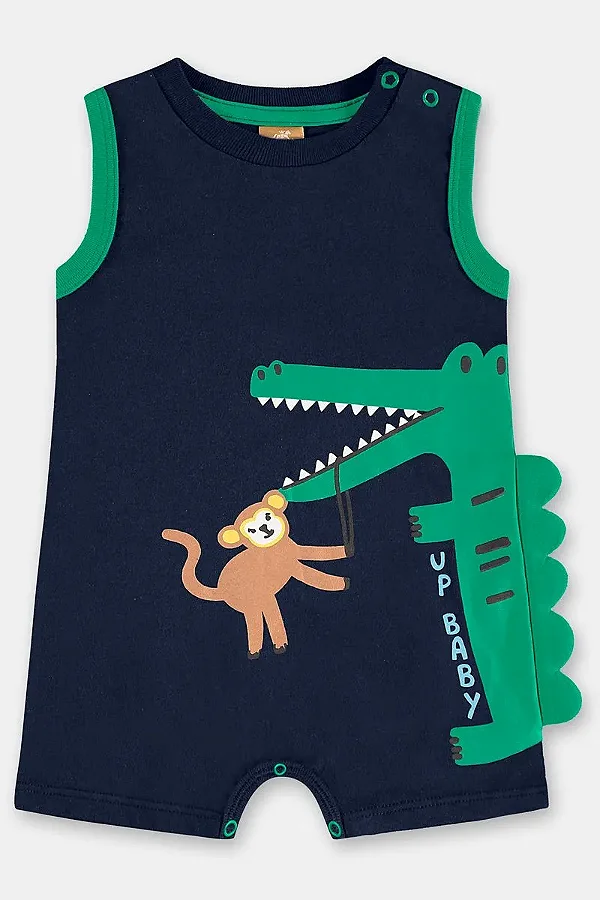 MACACÃO ROMPER UP BABY - JACARÉ - MENINO