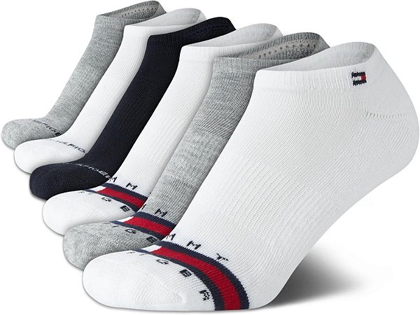 KIT 6 MEIAS TOMMY HILFIGER - BÁSICAS - MASCULINO (TAMANHO 36/40)