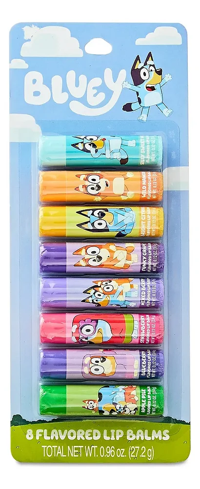 LIP BALM BLUEY - 8 SABORES - PARA LÁBIOS MAIS HIDRATADOS