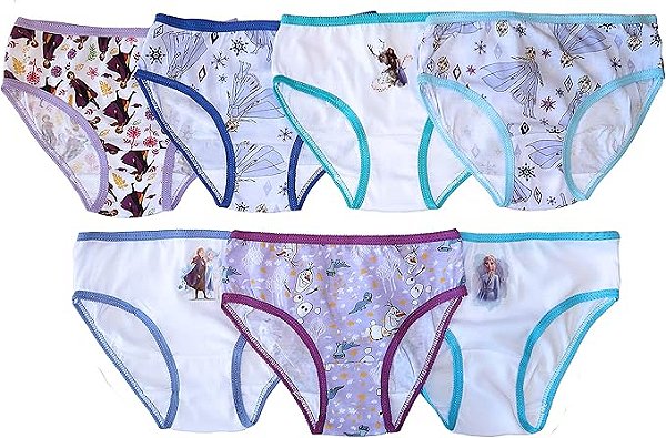 KIT 7 CALCINHAS HANDCRAFT - FROZEN - MENINA