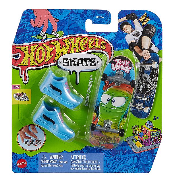 MINI SKATE DE DEDO HOT WHEELS - TÊNIS AZUL - MENINO