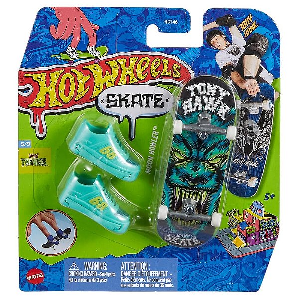 MINI SKATE DE DEDO HOT WHEELS - TÊNIS VERDE - MENINO