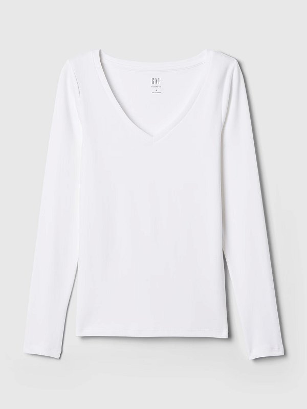 CAMISETA MANGA LONGA GAP - BRANCA - FEMININA