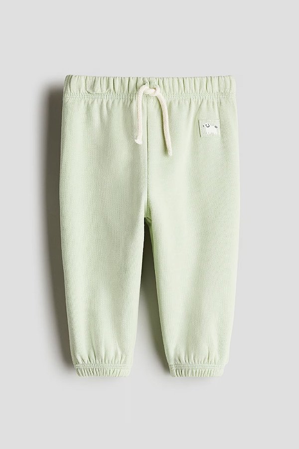 CALÇA MOLETOM FLANELADO H&M - VERDE CLARINHO - MENINO