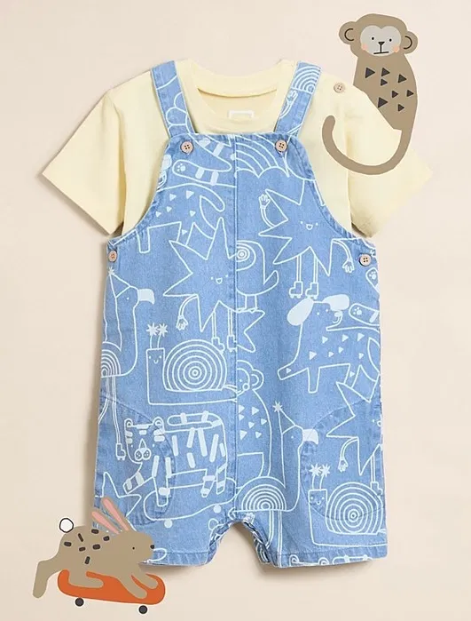 JARDINEIRA GEORGE BABY - ZOO - UNISSEX