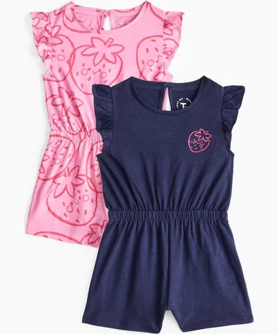 KIT 2 MACACÕES ROMPERS TU - MORANGUINHOS - MENINA