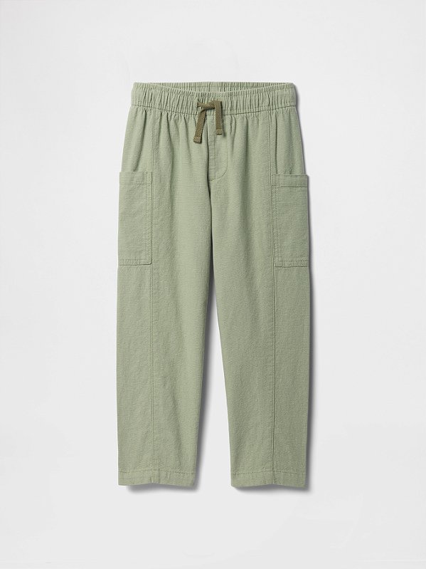 CALÇA EM LINHO GAP - VERDE OLIVA - MENINO