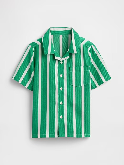 CAMISA MANGA CURTA GAP - LISTRAS VERDE - MENINO