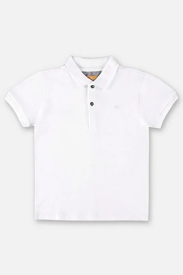 CAMISETA POLO MANGA CURTA UP BABY - BRANCA - MENINO