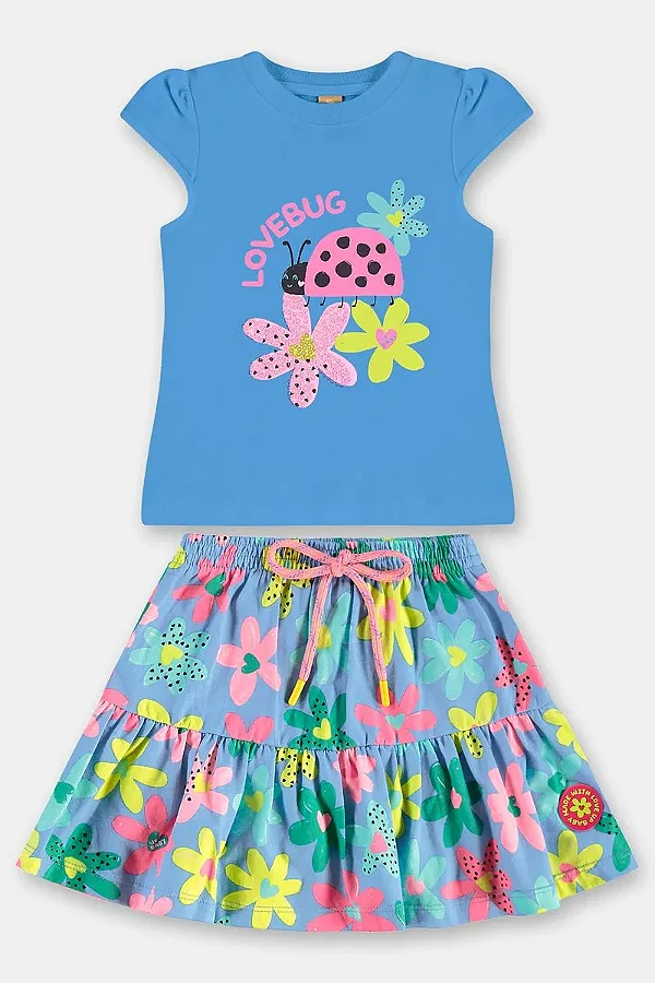 CONJUNTO VERÃO 2 PEÇAS UP BABY KIDS - JOANINHA - MENINA