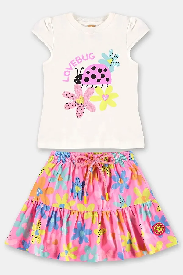 CONJUNTO VERÃO 2 PEÇAS UP BABY KIDS - JOANINHA - MENINA