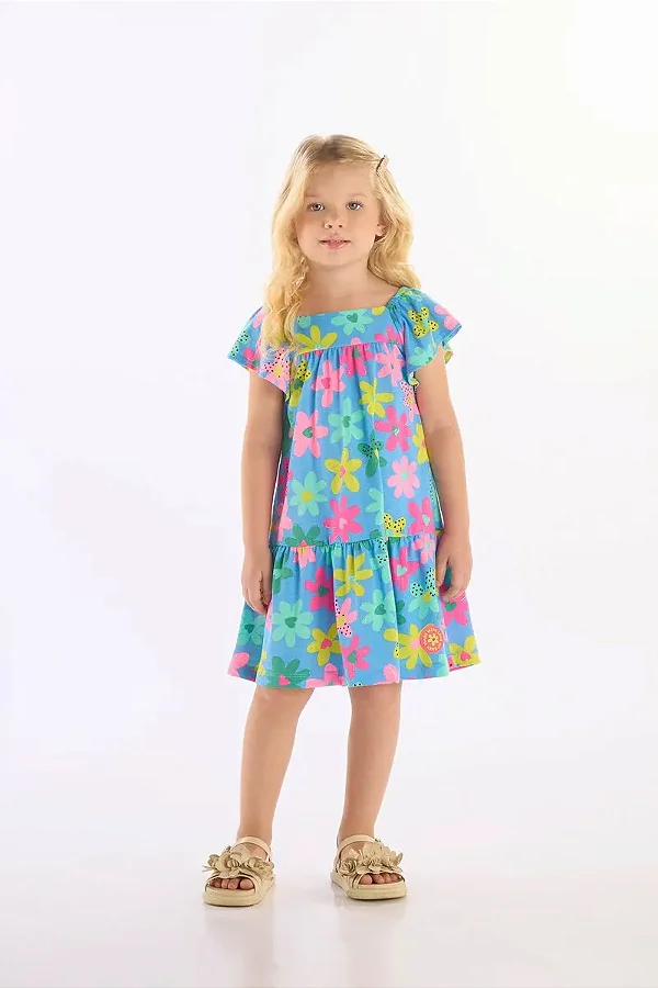 VESTIDO UP BABY KIDS - FLORZINHAS - MENINA