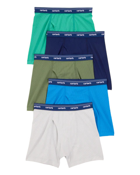 KIT 5 CUECAS BOXER CARTER'S - COLORS - MENINO
