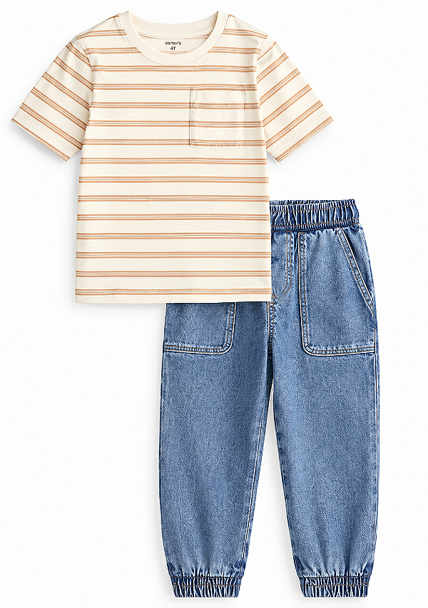 CONJUNTO 2 PEÇAS TU - LISTRADO - MENINO